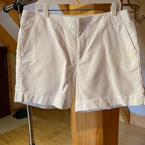 White cotton Ralph Lauren sailer shorts